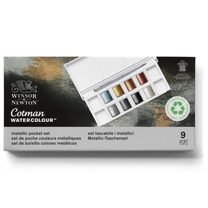 Cotman Watercolour 8 Half Pan Metallic Pocket Set