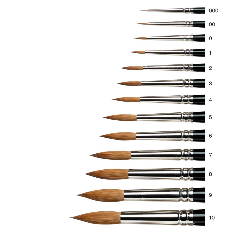 W&N SERIES 7 KOLINSKY SABLE BRUSH ROUND [SHORT HANDLE]