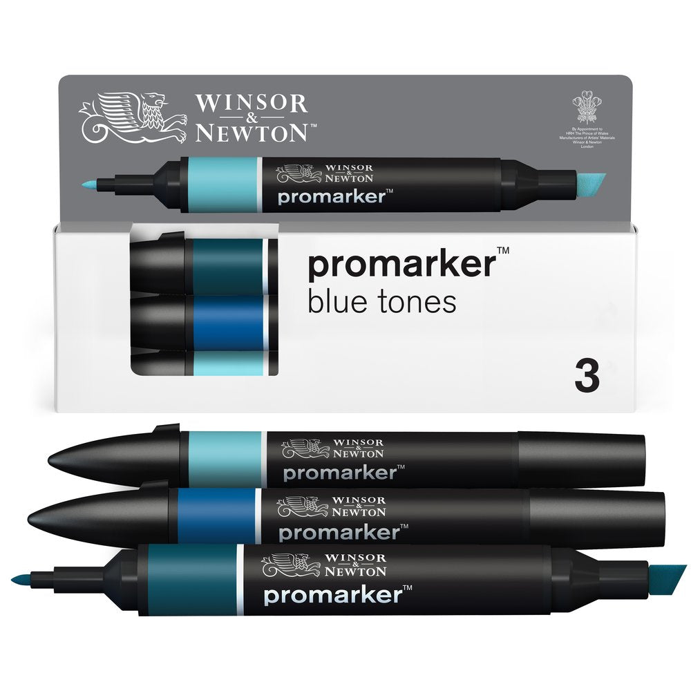 Promarker 3 Blue Tones Set – Winsor & Newton